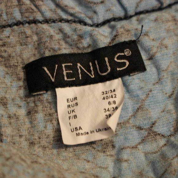 Venus Blue Snakeskin Pattern Maxi Skirt XS - Picture 4 of 7